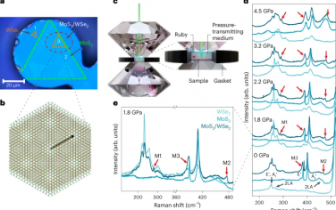 Nature Nanotechnology：莫尔声子揭示MoS2/WSe2异质结构中微带的压力调谐
