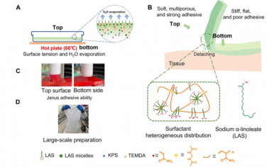Science Advances：表面活性剂自聚集驱动α-亚油酸钠异质分布一步合成Janus水凝胶