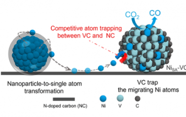 ACS Nano：将单个原子竞争捕获到金属碳化物表面
