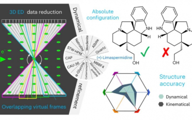 Nature Chemistry：连续旋转三维电子衍射数据中使用动力学效应的精确结构模型和绝对构型确定