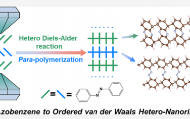 JACS: 来自偶氮苯压力诱导拓扑化学聚合的有序范德华杂纳米带