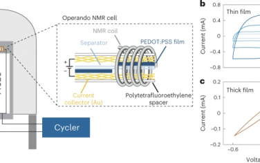 Nature Materials：PEDOT:PSS中离子动力学的操作核磁共振电化学门控研究